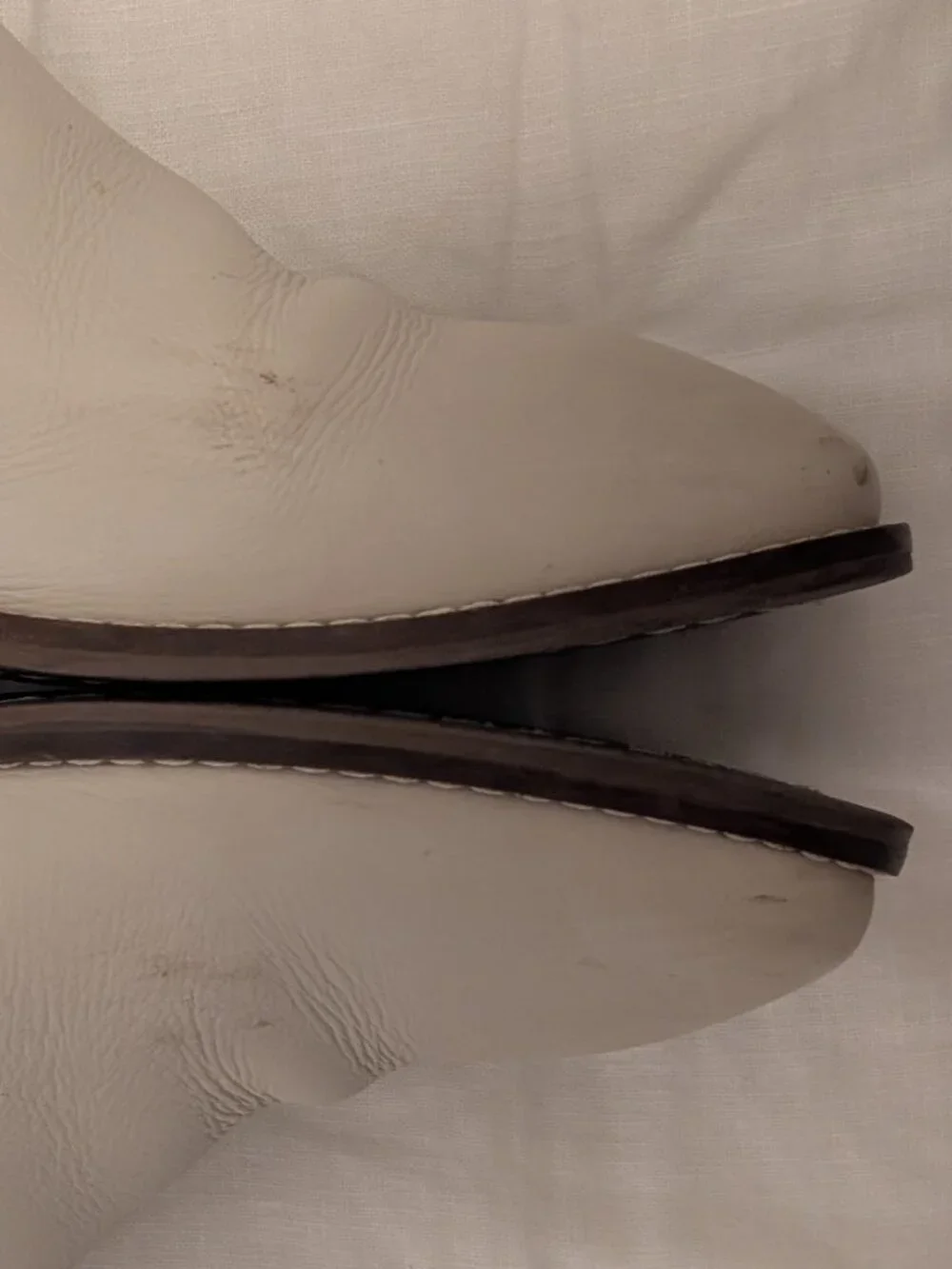 Seychelles Cream Leather Western Cutout Ankle Booties Size 9